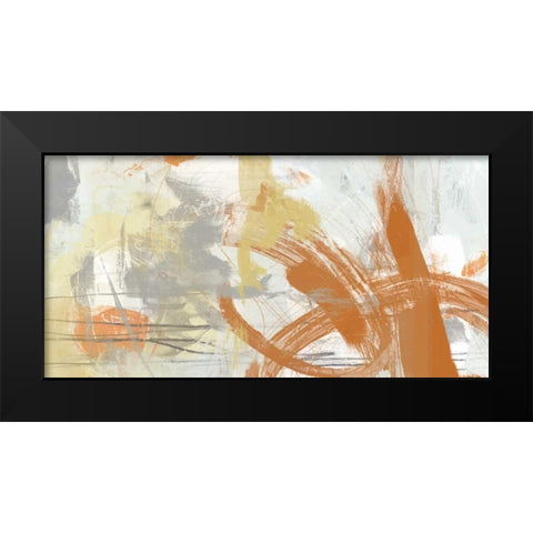 Tangerine and Grey II Black Modern Wood Framed Art Print by Vess, June Erica