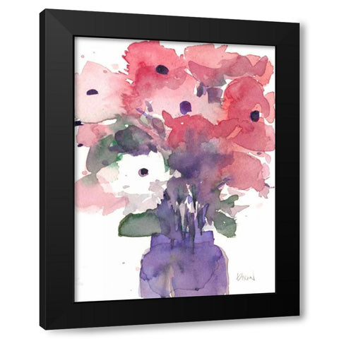 Between the Red III Black Modern Wood Framed Art Print with Double Matting by Dixon, Samuel