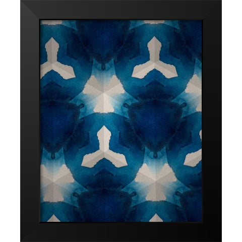 Sapphire Frost I Black Modern Wood Framed Art Print by Stramel, Renee W.