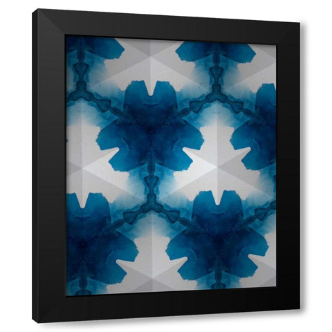 Sapphire Frost II Black Modern Wood Framed Art Print by Stramel, Renee W.