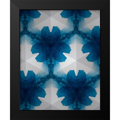 Sapphire Frost II Black Modern Wood Framed Art Print by Stramel, Renee W.