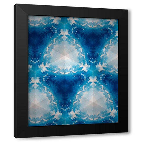 Sapphire Frost III Black Modern Wood Framed Art Print with Double Matting by Stramel, Renee W.