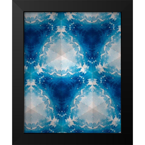 Sapphire Frost III Black Modern Wood Framed Art Print by Stramel, Renee W.