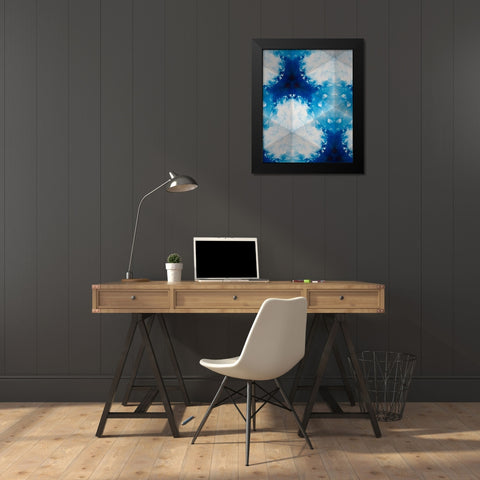 Sapphire Frost IV Black Modern Wood Framed Art Print by Stramel, Renee W.