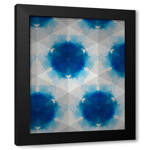 Sapphire Frost VI Black Modern Wood Framed Art Print with Double Matting by Stramel, Renee W.