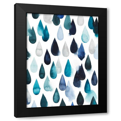 Water Drops II Black Modern Wood Framed Art Print by Popp, Grace