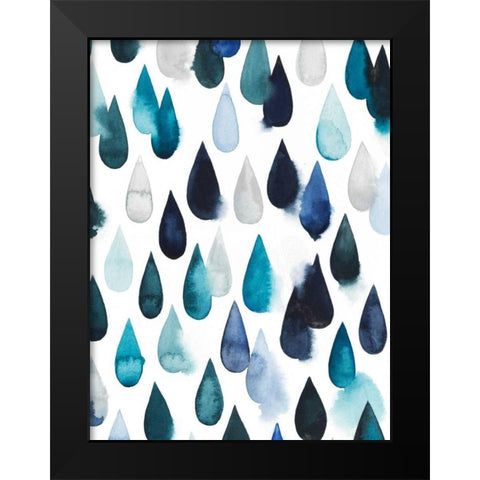 Water Drops II Black Modern Wood Framed Art Print by Popp, Grace