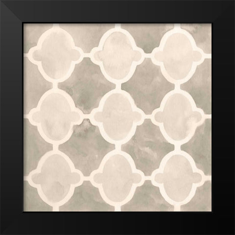 Neutral Watercolor Tile II Black Modern Wood Framed Art Print by Vess, June Erica