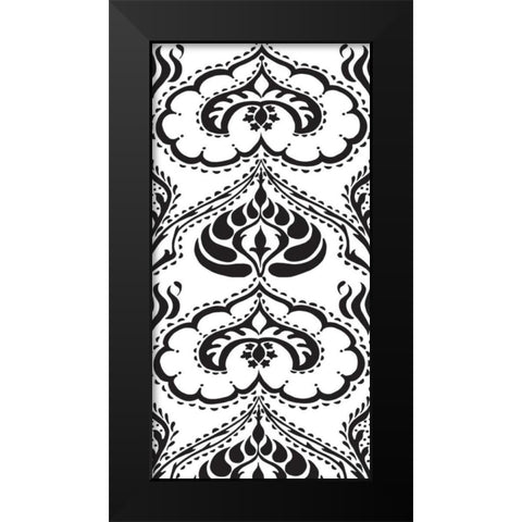 BandW Arabesque Panels II Black Modern Wood Framed Art Print by Zarris, Chariklia