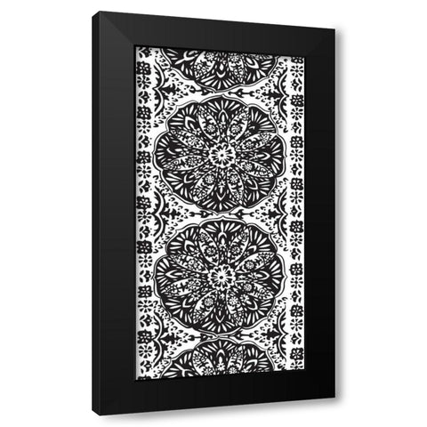 BandW Arabesque Panels III Black Modern Wood Framed Art Print with Double Matting by Zarris, Chariklia