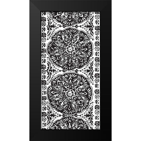 BandW Arabesque Panels III Black Modern Wood Framed Art Print by Zarris, Chariklia