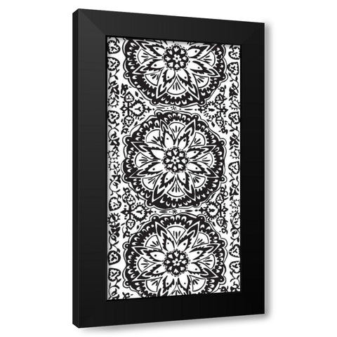 BandW Arabesque Panels IV Black Modern Wood Framed Art Print with Double Matting by Zarris, Chariklia