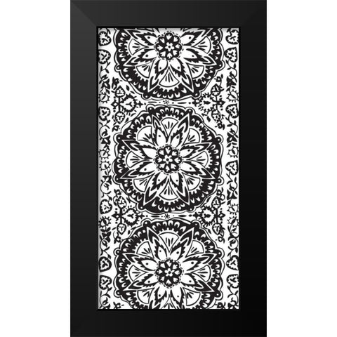 BandW Arabesque Panels IV Black Modern Wood Framed Art Print by Zarris, Chariklia