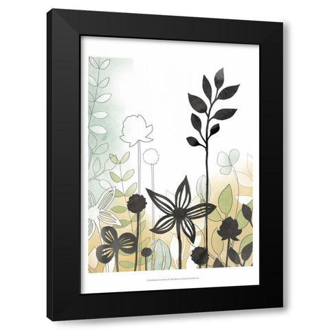 Sketchbook Garden II Black Modern Wood Framed Art Print with Double Matting by Vess, June Erica