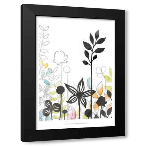 Sketchbook Garden IV Black Modern Wood Framed Art Print by Vess, June Erica