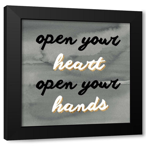 Watercolor Quote II Black Modern Wood Framed Art Print by Hambly, Anna