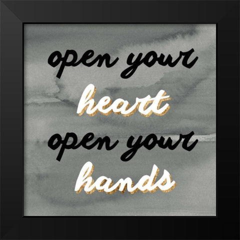 Watercolor Quote II Black Modern Wood Framed Art Print by Hambly, Anna