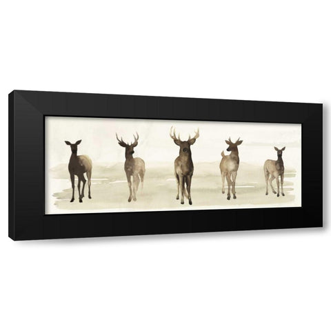 Deer Line I Black Modern Wood Framed Art Print by Popp, Grace
