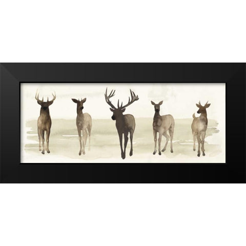 Deer Line II Black Modern Wood Framed Art Print by Popp, Grace