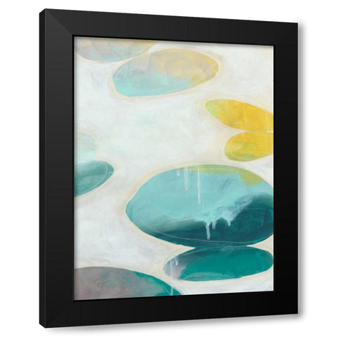 Stacking Stones I Black Modern Wood Framed Art Print by Vess, June Erica