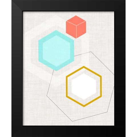 Mod Geometry I Black Modern Wood Framed Art Print by Fagalde, Jarman