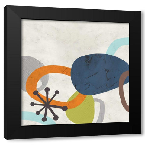 Sunshine Jumble II Black Modern Wood Framed Art Print with Double Matting by Vess, June Erica