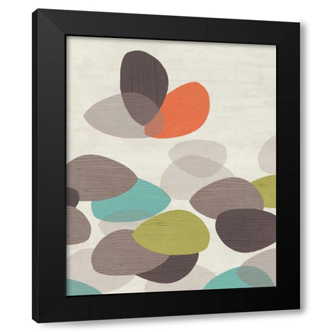 Lily Pond I Black Modern Wood Framed Art Print by Vess, June Erica