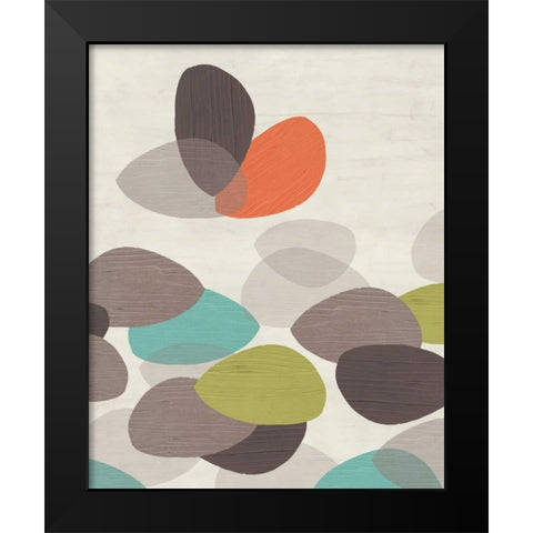 Lily Pond I Black Modern Wood Framed Art Print by Vess, June Erica