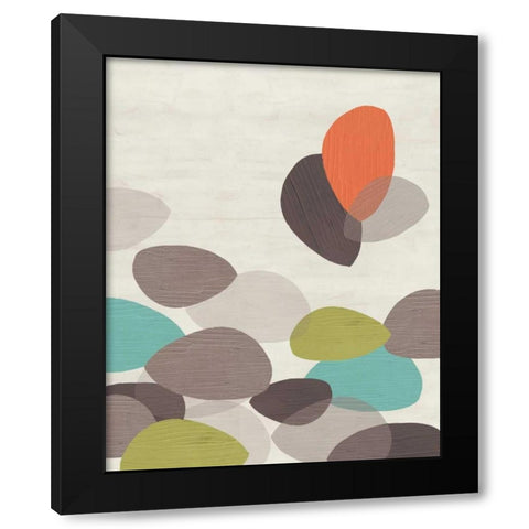 Lily Pond II Black Modern Wood Framed Art Print with Double Matting by Vess, June Erica