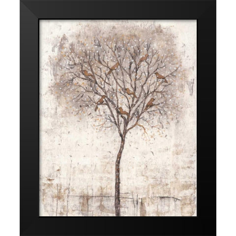Tree of Birds I Black Modern Wood Framed Art Print by OToole, Tim