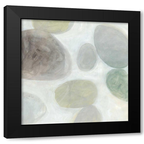 Stone Story I Black Modern Wood Framed Art Print with Double Matting by Vess, June Erica