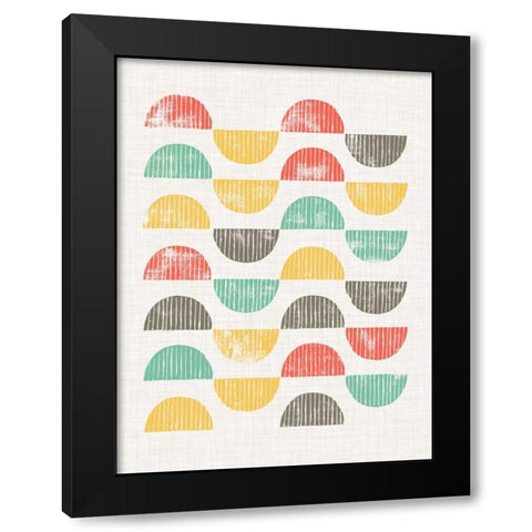 Mod Block Prints I Black Modern Wood Framed Art Print with Double Matting by Popp, Grace