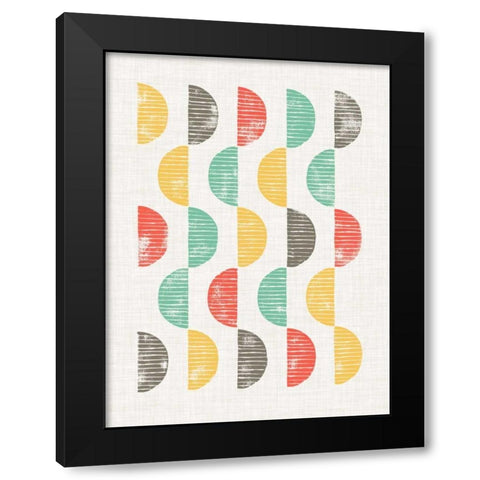Mod Block Prints II Black Modern Wood Framed Art Print by Popp, Grace