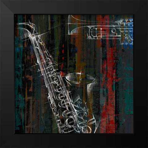 That Jazz II Black Modern Wood Framed Art Print by Studio W
