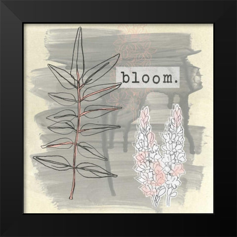 Garden Scrapbook III Black Modern Wood Framed Art Print by Vess, June Erica