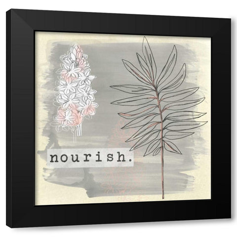 Garden Scrapbook IV Black Modern Wood Framed Art Print by Vess, June Erica