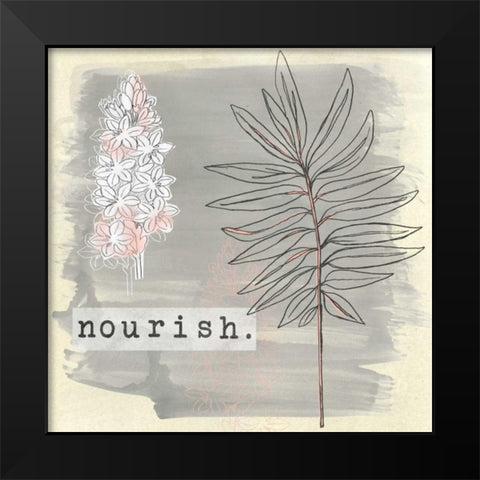 Garden Scrapbook IV Black Modern Wood Framed Art Print by Vess, June Erica