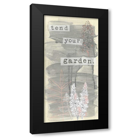 Garden Scrapbook V Black Modern Wood Framed Art Print by Vess, June Erica