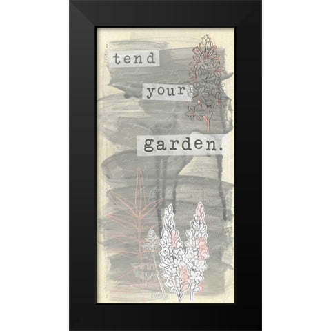 Garden Scrapbook V Black Modern Wood Framed Art Print by Vess, June Erica