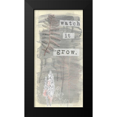 Garden Scrapbook VI Black Modern Wood Framed Art Print by Vess, June Erica