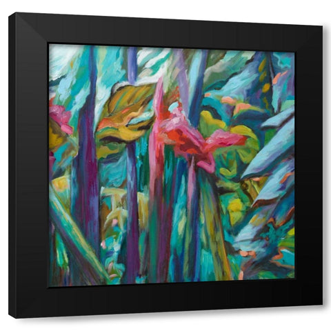 Bula Bula II Black Modern Wood Framed Art Print with Double Matting by Wilkins, Suzanne