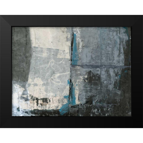 Shades of Grey II Black Modern Wood Framed Art Print by Ray, Elena