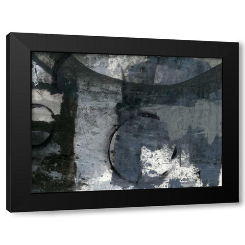 Shades of Grey V Black Modern Wood Framed Art Print with Double Matting by Ray, Elena