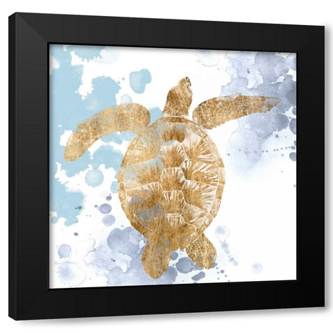 Gilded Splash IV Black Modern Wood Framed Art Print with Double Matting by Popp, Grace