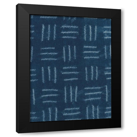 Rikis Shibori I Black Modern Wood Framed Art Print with Double Matting by Zarris, Chariklia