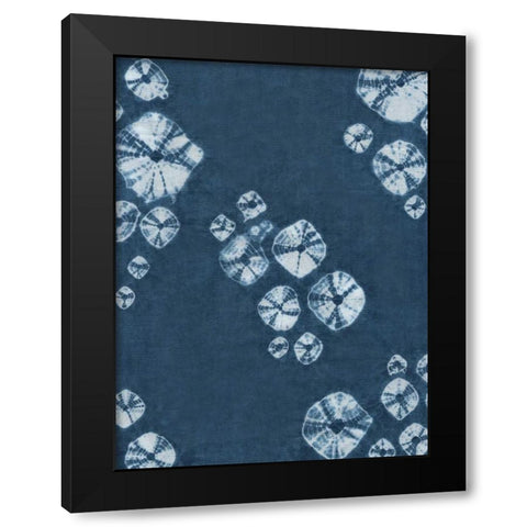 Rikis Shibori III Black Modern Wood Framed Art Print with Double Matting by Zarris, Chariklia