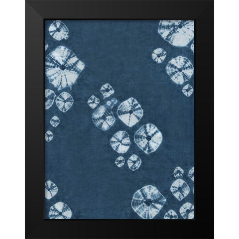 Rikis Shibori III Black Modern Wood Framed Art Print by Zarris, Chariklia