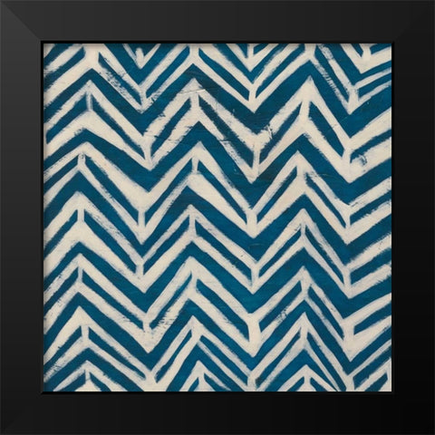 Indigo Signals II Black Modern Wood Framed Art Print by Vess, June Erica