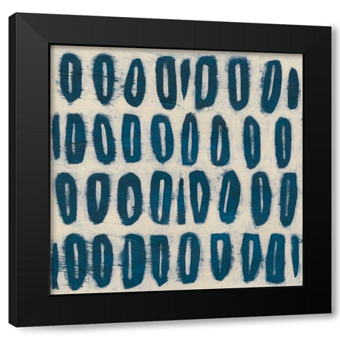 Indigo Signals IV Black Modern Wood Framed Art Print with Double Matting by Vess, June Erica