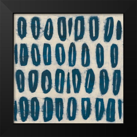 Indigo Signals IV Black Modern Wood Framed Art Print by Vess, June Erica